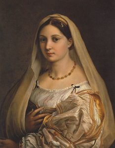 Donna Velata 233x300 - Рафаэль Санти – великий итальянский художник.